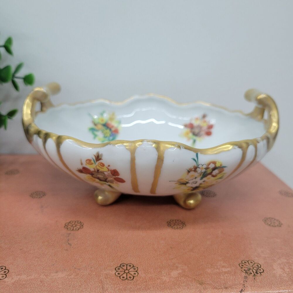Vintage San Clemente Ceramic Floral Hand-Painted Dish